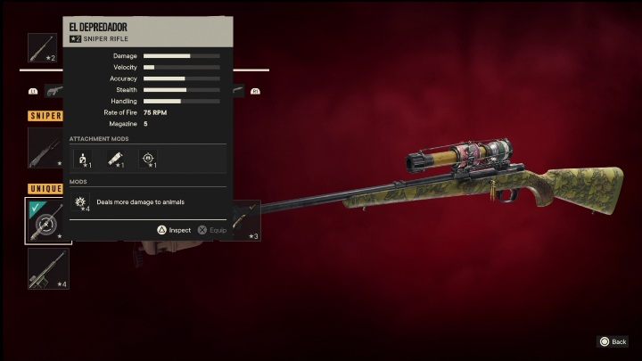 Belohnung: Hunter's Lodge Level 3 Erweiterung - Far Cry 6: Scharfschützengewehre, Einzigartige Waffen - Liste - Einzigartige Waffen - Far Cry 6 Guide