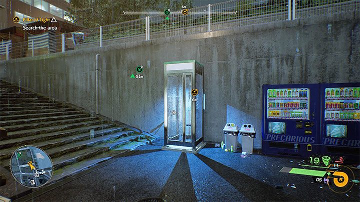 In der näheren Umgebung gibt es keine Schreine mehr zu erobern, also sollten Sie sich nach Nordosten in Richtung des auf der Karte markierten aktuellen Ziels begeben – Ghostwire Tokyo: Pillar of Light – Walkthrough – Chapter 3: Connection – Ghostwire Tokyo Guide
