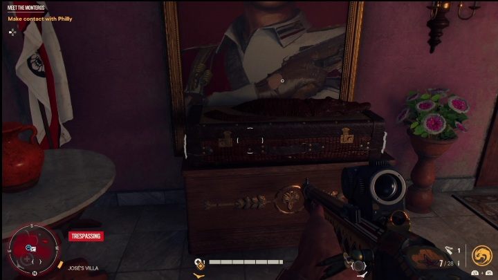 Sie erreichen diese Waffe, nachdem Sie das weiße Gebäude betreten haben – Far Cry 6: Pistolen, einzigartige Waffen – Liste – einzigartige Waffen – Far Cry 6 Guide