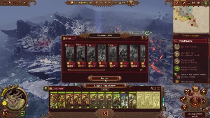 Rekrutierte Einheiten gehen automatisch zu deiner Armee - Total War Warhammer 3: Nurgle - Militär - Nurgle - Total War Warhammer 3 Guide
