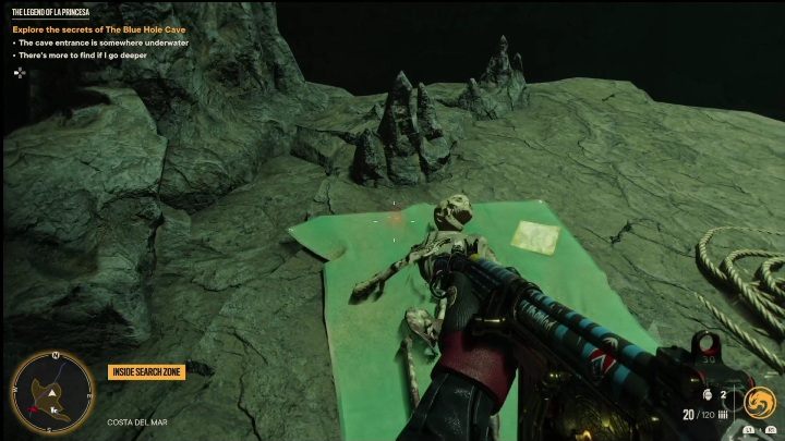 Sie werden auf ein Skelett stoßen, neben dem sich eine Notiz befindet – Far Cry 6: The Legend of La Princesa – Treasure Hunt (Madrugada) – Madrugada – Far Cry 6 Guide