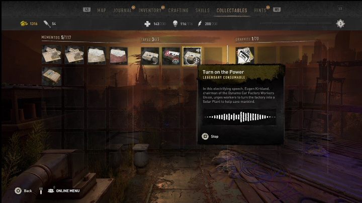 In der Revolution-Mission erreichen Sie Albertos Wohnung, um Sprengstoff von ihm zu holen – Dying Light 2: Recordings (Trinity) – Liste aller – Trinity – Dying Light 2 Guide