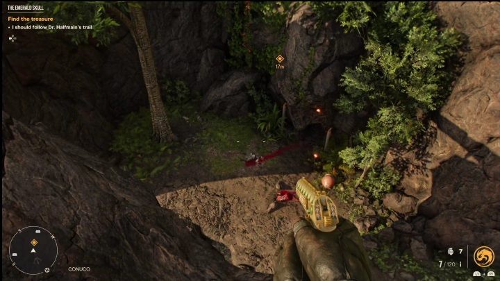 Sie beginnen die Mission, indem Sie die Notiz lesen, die auf dem Tisch auf einer der Terrassen liegt – Far Cry 6: The Emerald Skull – Treasure Hunters (El Este) – El Este – Far Cry 6 Guide
