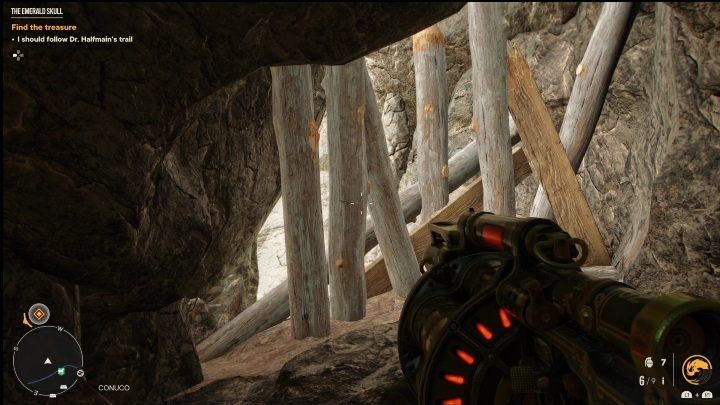 Ihre Aufgabe ist es, den Schädel zu nehmen und dann die Bretter zu zerstören, die den Ausgang der Höhle blockieren – Far Cry 6: The Emerald Skull – Treasure Hunters (El Este) – El Este – Far Cry 6 Guide