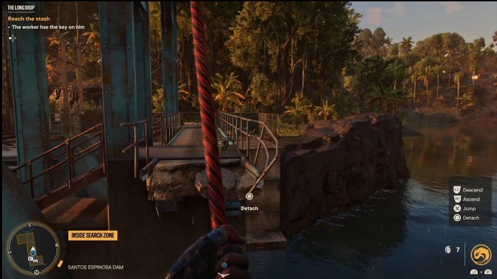 Sobald die Mission beginnt, gehen Sie sofort auf die andere Seite der zerstörten Brücke – Far Cry 6: The Long Drop – Treasure Hunts (El Este) – El Este – Far Cry 6 Guide