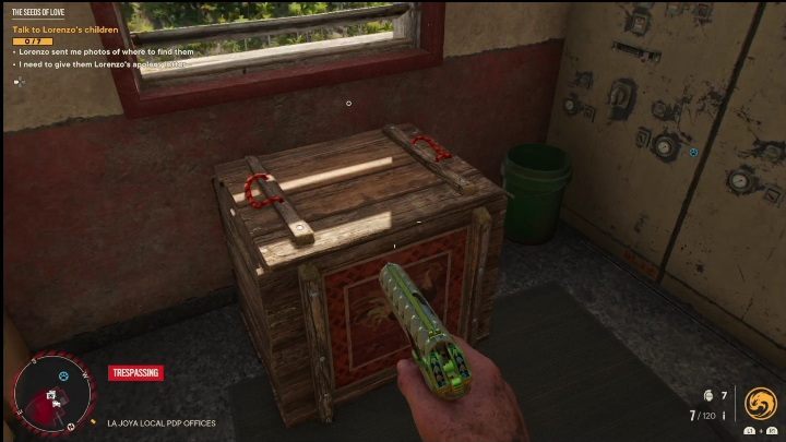 Um zu diesem Hahn zu gelangen, müssen Sie das Gebäude betreten und dann das Vorhängeschloss abschießen, um in den Raum zu gelangen – Far Cry 6: Hähne – Liste, Orte – Sonstiges – Far Cry 6 Guide