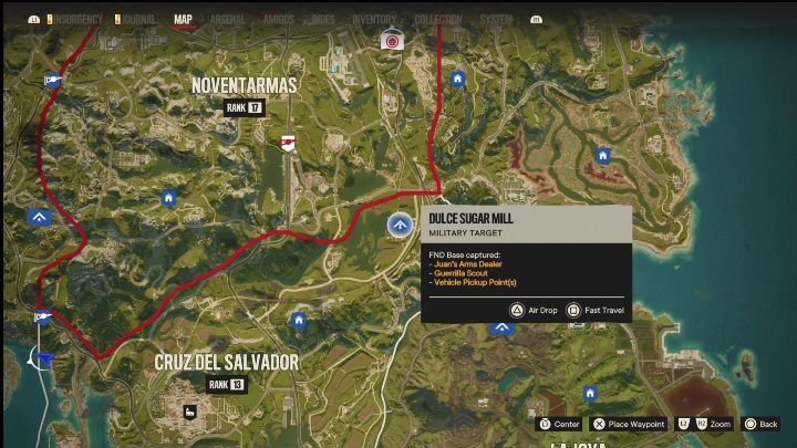 Standort: Im nordwestlichen Teil von Cruz Del Salvador – Far Cry 6: Valle de Oro – FND-Stützpunkte, Liste der militärischen Ziele – Fund-Stützpunkte – Far Cry 6 Guide