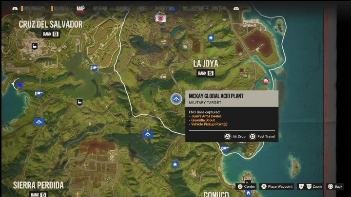 Standort: Südwestlicher Teil von La Joya – Far Cry 6: El Este – FND-Stützpunkte, Liste der militärischen Ziele – Fund-Stützpunkte – Far Cry 6 Guide