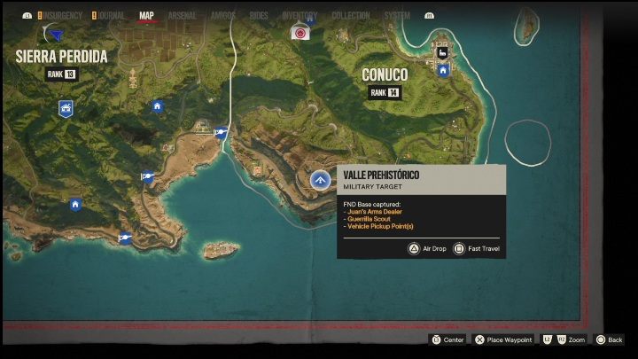 Standort: Südlicher Teil von Conuco – Far Cry 6: El Este – FND-Stützpunkte, Liste der militärischen Ziele – Fund-Stützpunkte – Far Cry 6 Guide