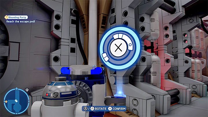 Das blaue Terminal ist für R2-D2 reserviert - LEGO Skywalker Saga: Boarding Party - Walkthrough - Episode 4 - A New Hope - LEGO Skywalker Saga Guide