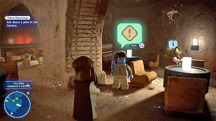 Fahren Sie weiter zur Kantine - LEGO Skywalker Saga: Hunk of Junk - Walkthrough - Episode 4 - A New Hope - LEGO Skywalker Saga Guide
