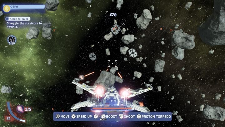 Unterwegs werden Sie von imperialen Schiffen angegriffen - LEGO Skywalker Saga: A Run for Nunb - Komplettlösung - Hoth - Lokaler Raum - LEGO Skywalker Saga Guide