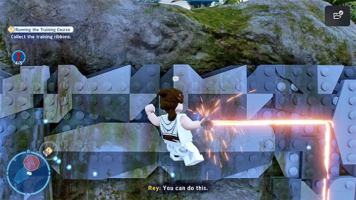 Nähere dich der nächsten Wand und platziere das Lichtschwert darin – LEGO Skywalker Saga: They Fly Now – Komplettlösung – Folge 9 – Der Aufstieg Skywalkers – LEGO Skywalker Saga Guide