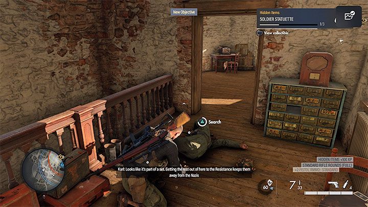 Es ist am besten, sich hineinzuschleichen, indem Sie neben den Wänden gehen - Sniper Elite 5: Gestohlene Antiquitäten abrufen (Mission 2) - Komplettlösung - Mission 2 - Besetzte Residenz - Sniper Elite 5-Anleitung, Komplettlösung