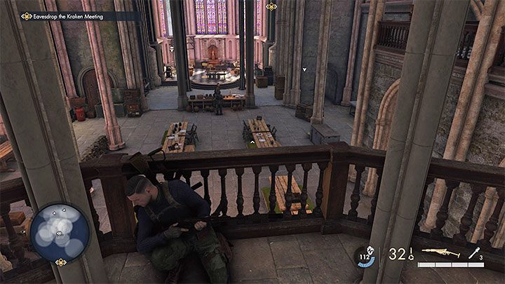 Die kleinere Kirche befindet sich im östlichen Teil der Stadt, und auf dem Weg dorthin müssen Sie vermeiden, von Scharfschützen entdeckt zu werden - Sniper Elite 5: Mission 3 (Spy Academy) Karte und Beschreibung des Ortes - Mission 3 - Spy Academy - Sniper Elite 5-Leitfaden, Komplettlösung