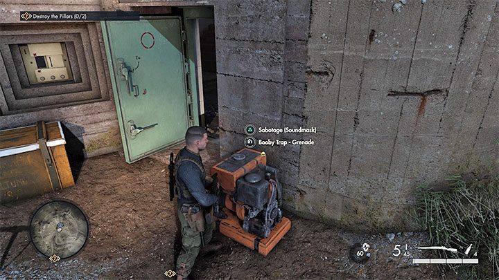Das Maskieren der Schussgeräusche in einem lauten Bereich, der durch die Schallwelle oben auf dem Bildschirm angezeigt wird, spielt ebenfalls eine entscheidende Rolle – Sniper Elite 5: Schleichen – Gameplay-Grundlagen – Grundlagen – Sniper Elite 5-Leitfaden, Komplettlösung