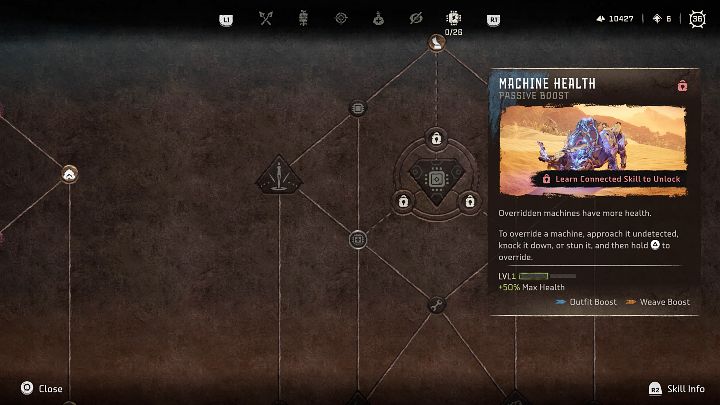 Typ: Passive Fähigkeit - Horizon Forbidden West: Machine Master - beste Fähigkeiten - Beste Fähigkeiten - Horizon Forbidden West Guide
