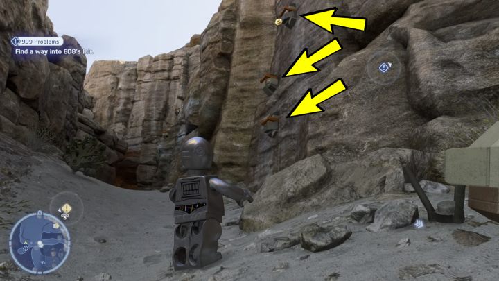 Sie müssen jetzt das gerade aufgedeckte Gerät verwenden - LEGO Skywalker Saga: 9D9-Probleme - Komplettlösung - Tatooine - die Wüste von Jundland - LEGO Skywalker Saga Guide