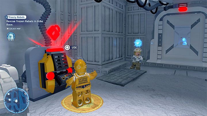 Bauen Sie C-3PO im neuen Raum wieder zusammen und verwenden Sie das neue Terminal - LEGO Skywalker Saga: Frosty Rebels - Komplettlösung - Herausforderungen - LEGO Skywalker Saga Guide