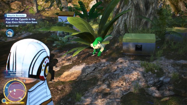 Neben dem Baum versteckt sich ein grünes Chamäleon - LEGO Skywalker Saga: Reptile Revealer - Komplettlösung - Herausforderungen - LEGO Skywalker Saga Guide
