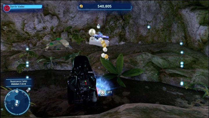 Dieser Stein befindet sich unter dem Wasserfall - LEGO Skywalker Saga: Resistance Camp - Liste aller Rätsel - Ajan Kloss - LEGO Skywalker Saga Guide