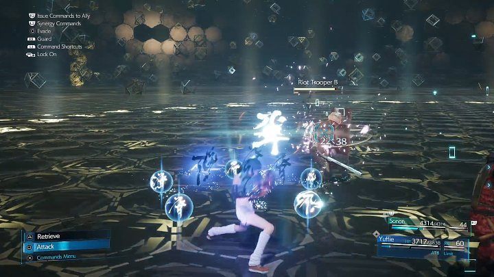 Während der dritten Schlacht stehen Sie einer kleinen Einheit von Soldaten gegenüber – Final Fantasy VII Remake Intermission: A New Threat – Komplettlösung – Kapitel 2: Covert Ops – Final Fantasy 7 Remake Guide