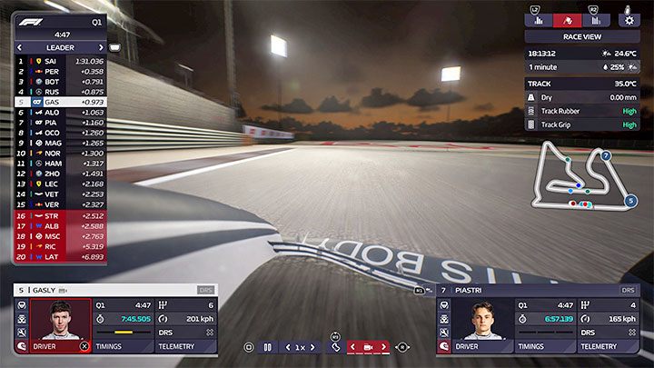 Die zweite alternative Kamera ist die am Frontflügel montierte – F1 Manager 2022: Cockpit-Kamera (FPP) – Verfügbarkeit, Kameraliste – Anhang – F1 Manager 2022-Leitfaden