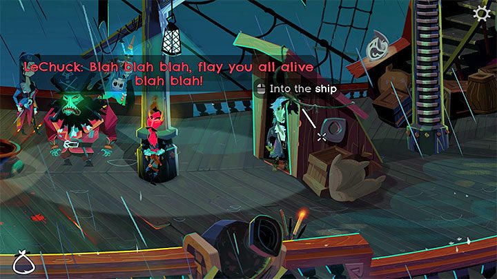 LeChuck erscheint wieder auf dem Hauptdeck und beginnt, die Crew zu belästigen - Rückkehr nach Monkey Island: Segeln Sie nach Monkey Island - Komplettlösung - Teil 2 - Eine gefährliche Reise - Komplettlösung zur Rückkehr nach Monkey Island