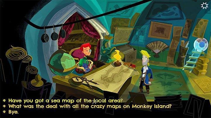Nachdem Sie den Voodoo-Laden verlassen haben, gehen Sie zurück nach Monkey Island: Holen Sie sich die 5 Schlüssel für den Tresor - Komplettlösung - Teil 4 - Die Dinge werden kompliziert - Komplettlösung zur Rückkehr nach Monkey Island