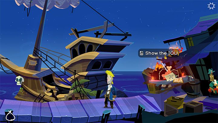 Reisen Sie zu den Ruinen von Scumm Bar in den Docks – Rückkehr nach Monkey Island: Brrr Goldener Schlüssel von Muda Island – Komplettlösung – Teil 4 – Die Dinge werden kompliziert – Komplettlösung zur Rückkehr nach Monkey Island