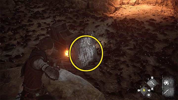 Wenn Sie die erste Höhle erreichen, werden Sie einigen Ratten begegnen – Plague Tale Requiem: Kapitel 7, Überqueren Sie den Strand – Komplettlösung – Kapitel 7 – Schwerverbrecher – A Plague Tale Requiem Guide, Komplettlösung