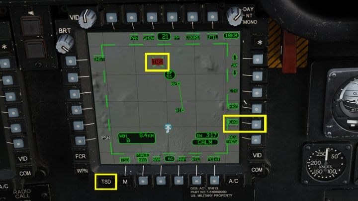 Eine andere, viel schnellere Methode ist die Verwendung des Cursors auf der TSD-Karte - DCS AH-64D Apache: Sight Source and Acquisition Source - Systems and Sensors - DCS AH-64 Apache Guide