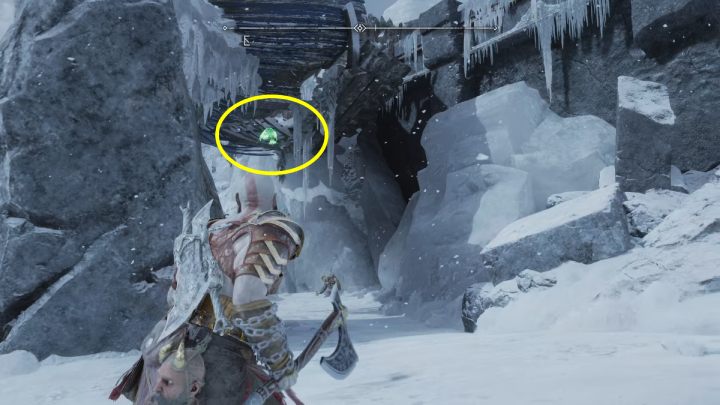 Der Vogel versteckt sich in den Überresten eines Holzbootes zwischen den Felsen – God of War Ragnarok: The Derelict Outpost, Midgard – Geheimnisse, Sammlerstücke – Midgard – God of War Ragnarok Guide