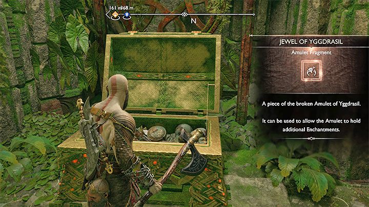 Anfänglich hat das Amulett nur 2 verfügbare Steckplätze, und um die Anzahl zu erhöhen, müssen Sie es reparieren - God of War Ragnarok: Wie repariere ich das Amulett aus der Story-Quest 