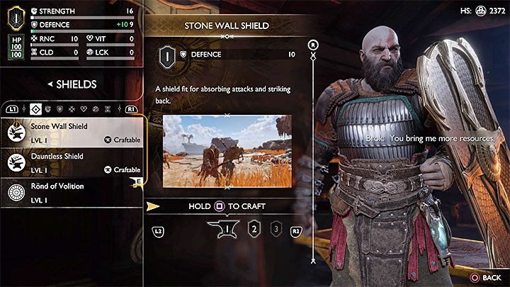 Einzigartige Eigenschaft - Shield Slam: Der Schild kann aufgeladen werden - God of War Ragnarok: Alle Kratos-Schilde - Charakterentwicklung - God of War Ragnarok Guide