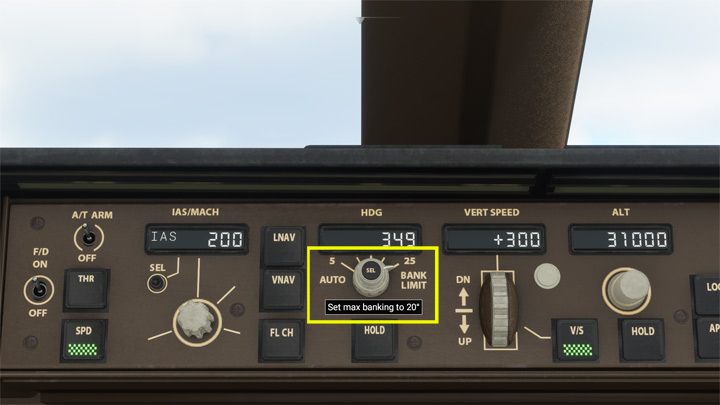 Der Schalter, der sich nicht am Airbus befindet, ist Bank Limit – Microsoft Flight Simulator: Autopilot in einem Passagierflugzeug – Passagierflugzeug – Microsoft Flight Simulator 2020 Guide