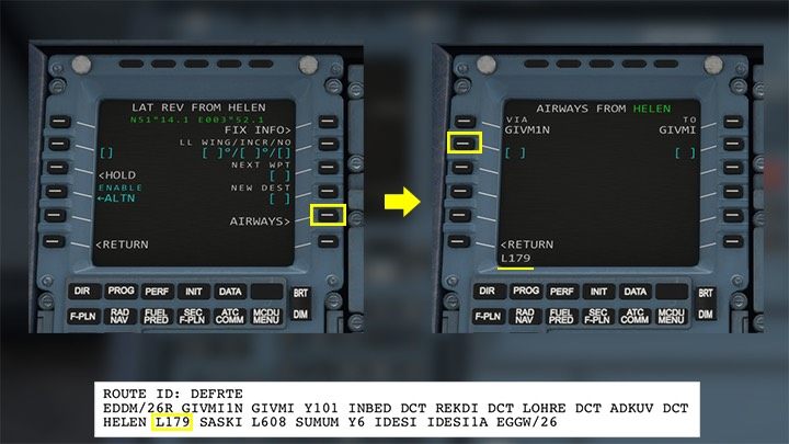 To enter an air corridor, select AIRWAYS again - Microsoft Flight Simulator: How to program MCDU on-board computer? - Passenger aircraft - Microsoft Flight Simulator 2020 Guide