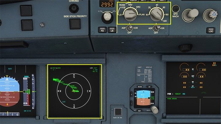 The flight plan should first be checked on the ND navigation screen - Microsoft Flight Simulator: How to program MCDU on-board computer? - Passenger aircraft - Microsoft Flight Simulator 2020 Guide