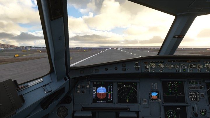 Stellen Sie sicher, dass Sie die Startbahn nicht verlassen, während Sie abheben – Microsoft Flight Simulator: Rollen und Abheben eines Passagierflugzeugs – Beispielflug – Microsoft Flight Simulator 2020 Guide