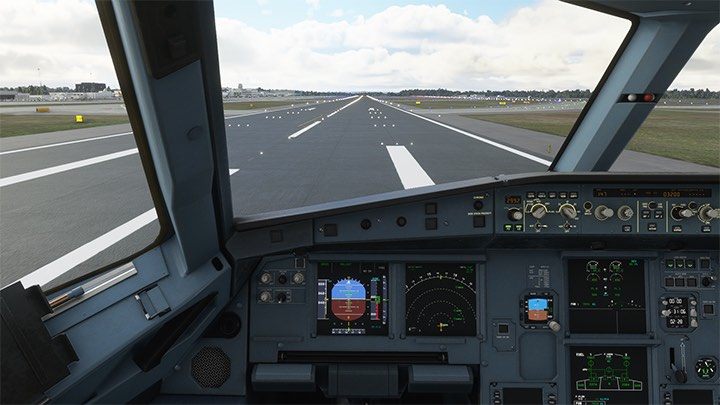 With Auto Brakes well set, there should be no need to brake with the wheels - Microsoft Flight Simulator: ILS landing - Passenger aircraft - Example flight - Microsoft Flight Simulator 2020 Guide