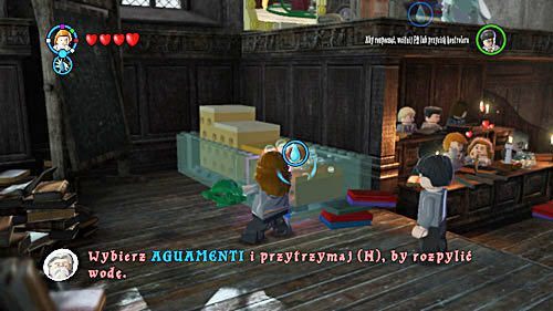 Nachdem Sie das Rätsel gelöst haben, erhalten Sie eine grüne Auster, die in einen mit Ziegeln gefüllten grünen Behälter gebracht werden muss - Harry Potter Years 5-7: Lektion 4 - Aguamenti - Year 6 - LEGO Harry Potter Years 5-7 Guide