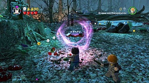 An der Oberfläche, auf der rechten Seite, finden Sie eine Teleportationsplattform – Harry Potter Years 5-7: Sword and Medaillon – Year 7 – LEGO Harry Potter Years 5-7 Guide