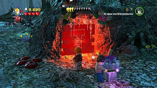 Gehen Sie zum Ende und nach rechts, wo Sie eine Wand aus roten Ziegeln finden – Harry Potter Years 5-7: Sword and Medaillon – Year 7 – LEGO Harry Potter Years 5-7 Guide
