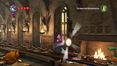 Finden Sie eine Obstschale, die auf dem Tisch gegenüber dem Kamin steht – Harry Potter Jahre 5–7: Token – Hogwarts, Teil 4 – Token – LEGO Harry Potter Years 5–7 Guide
