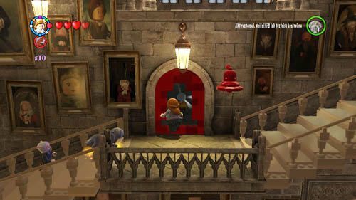 Finde eine rote Wand im Zwischengeschoss und zerstöre sie mit Diffindo - Harry Potter Years 5-7: Tokens - Hogwarts, part 5 - Tokens - LEGO Harry Potter Years 5-7 Guide