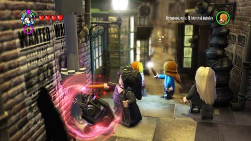 Verwenden Sie dunkle Magie auf dem Rohr in der Nähe des Ausgangs von der Straße und Sie werden es freigeben - Harry Potter Years 5-7: Tokens - London, Teil 2 - Tokens - LEGO Harry Potter Years 5-7 Guide
