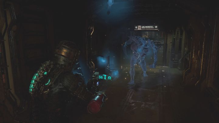 Der Jäger wird im Raum erscheinen – ein Elite-Typ von Necromorph – Dead Space Remake: Lethal Devotion – Hauptmissionen – Dead Space Remake Guide
