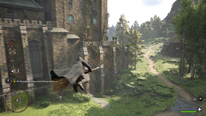 Als Teil der Lektion lernen Sie die Grundlagen des Fliegens auf einem Besen - das Spiel wird Ihnen nach und nach erklären e - Hogwarts Legacy: Wie schalte ich das Fliegen auf einem Besen frei?  - Kampf und Erkundung - Hogwarts Legacy Guide