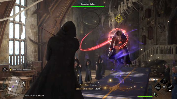 Sie können Levioso jetzt an einem lebenden Feind testen – Hogwarts Legacy: Klasse „Verteidigung gegen die dunklen Künste“ – Hauptquests – Hogwarts Legacy Guide