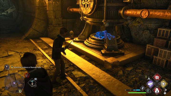 Benutze den Feuerzauber, um das Lagerfeuer unter dem Ofen anzuzünden und den Aufzug zu starten – Hogwarts Legacy: Alles Gobbledegook – Hauptquests – Hogwarts Legacy Guide
